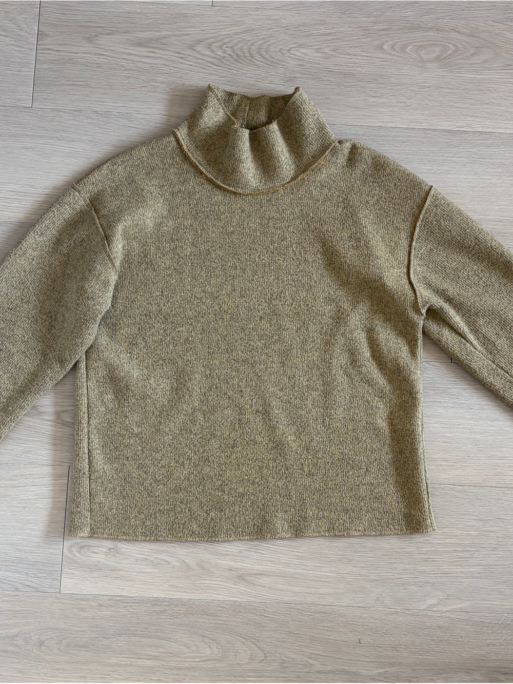 Zara Olive Green Turtleneck Sweater